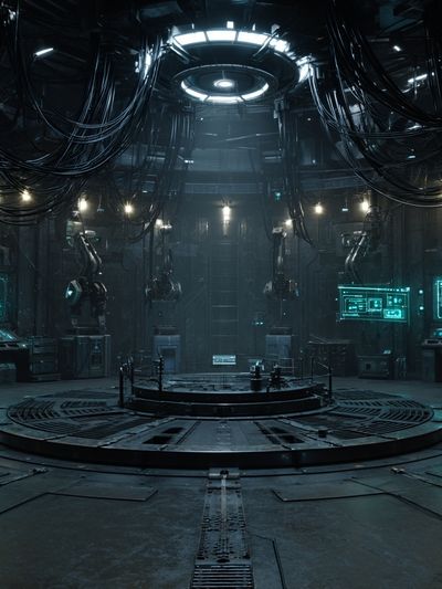 Cyberpunk Reactor Chamber Poster. poster