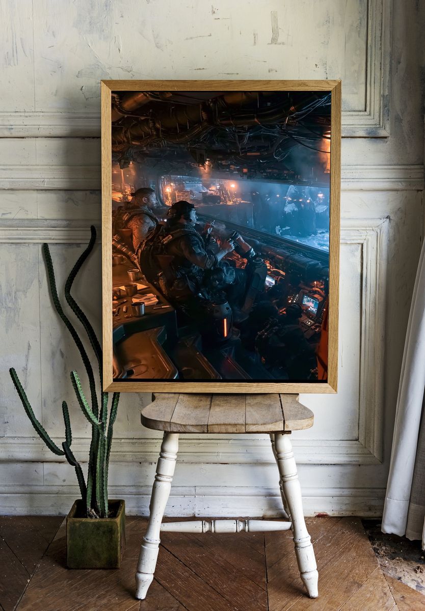 Sci-Fi Military Cockpit Poster. room preview