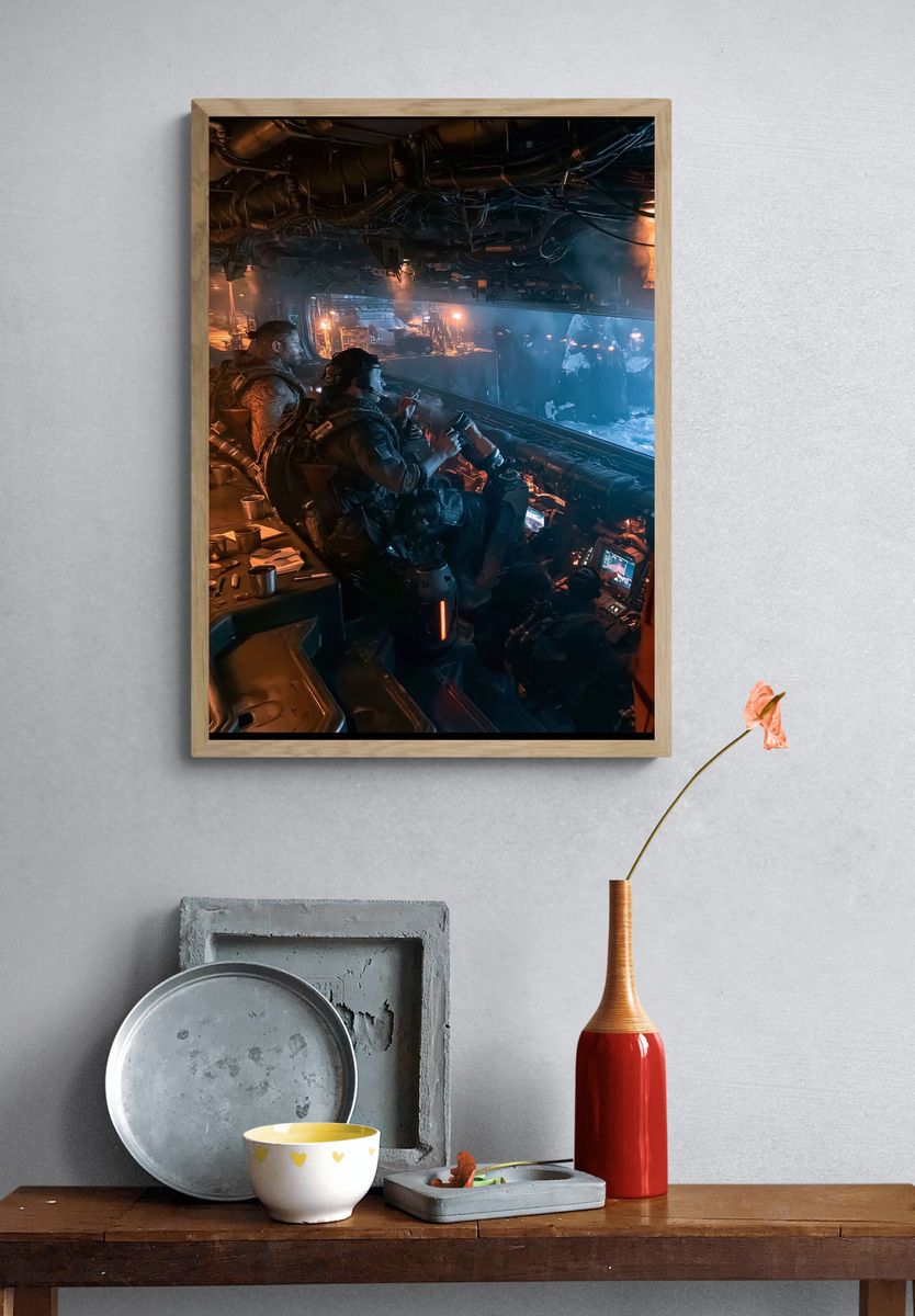 Sci-Fi Military Cockpit Poster. — room view 3