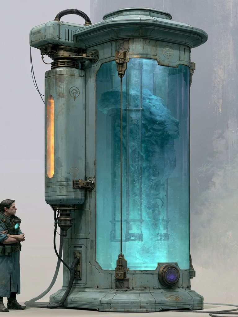 Sci-Fi Cryogenic Chamber Poster. poster detail