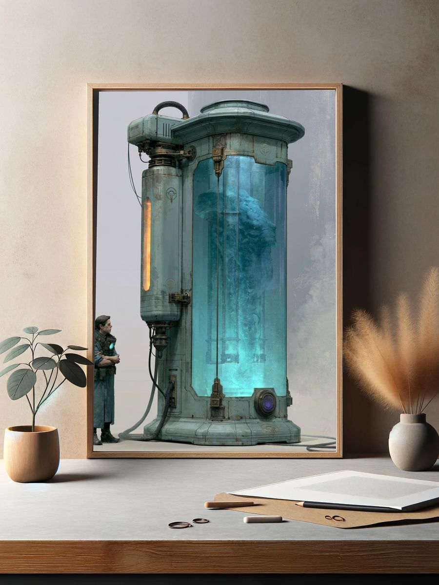 Sci-Fi Cryogenic Chamber Poster. — room view 2