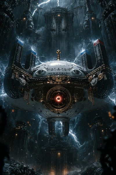 Stormbound Citadel Sci-Fi Poster.