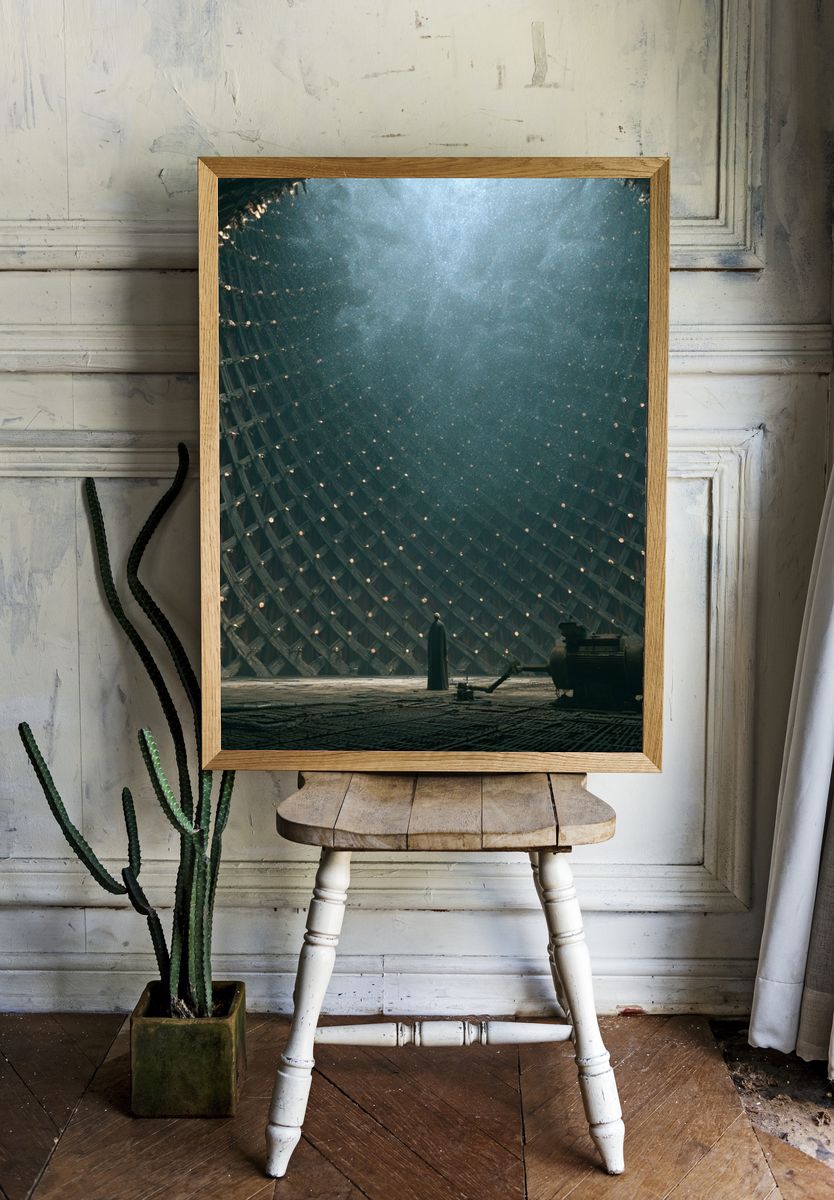 Sci-Fi Chamber Digital Art Print. — room view 1