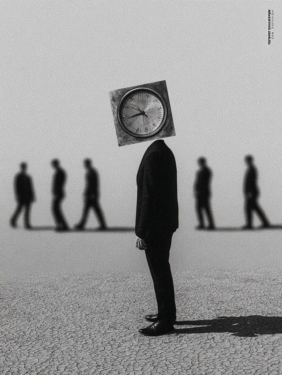 Surreal Clockhead — Fine Art Print. poster detail