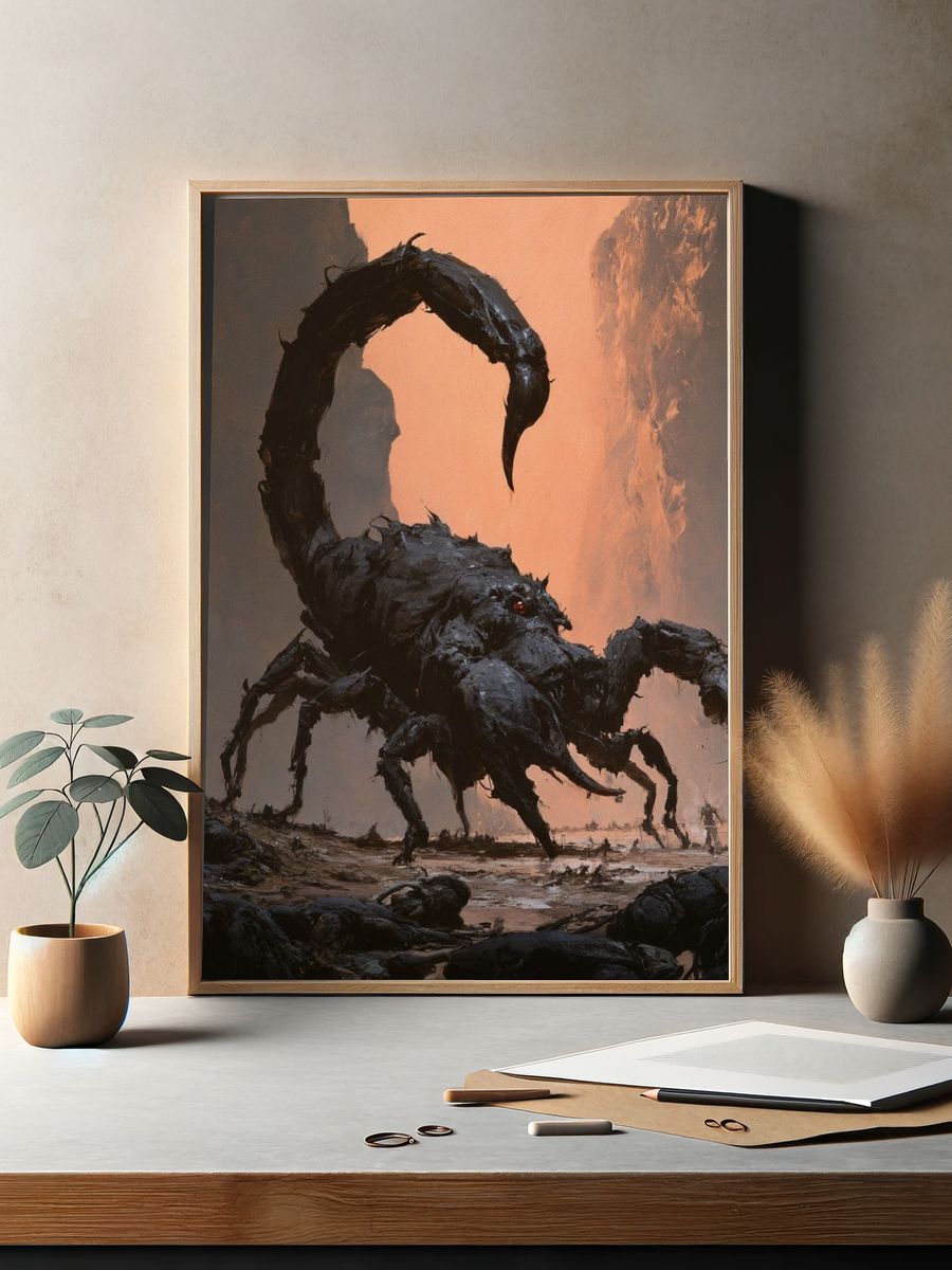 Giant Scorpion Fantasy Print. — room view 2
