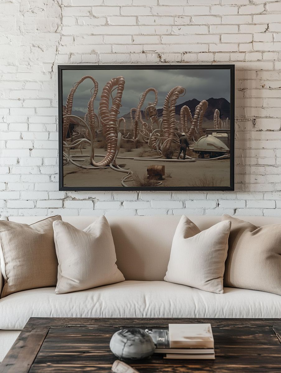 Surreal Desert Installation Print. room preview