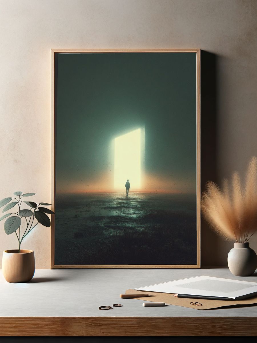 Surreal Doorway Dreamscape Print. — room view 2
