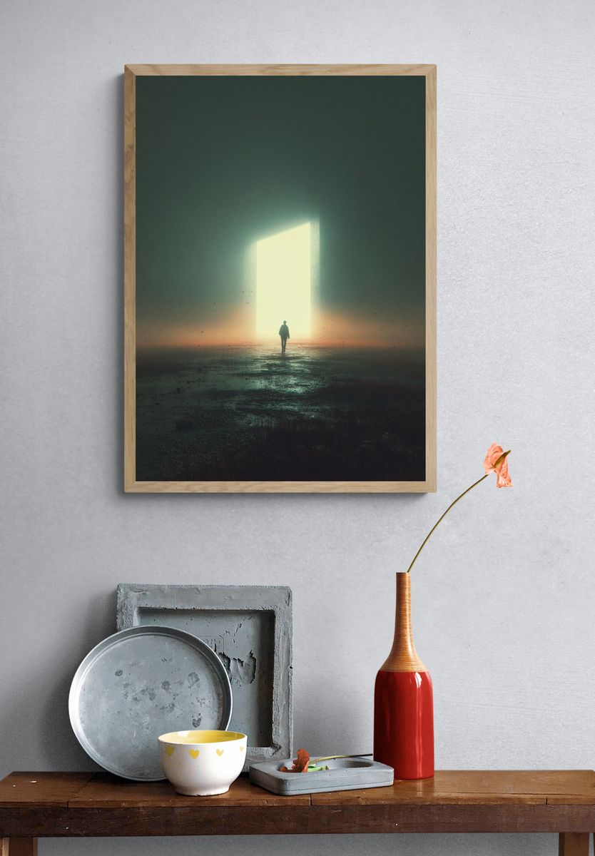 Surreal Doorway Dreamscape Print. — room view 3