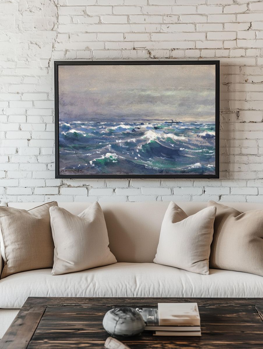 Stormy Sea — Fine Art Print. — room view 1