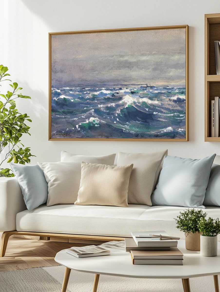 Stormy Sea — Fine Art Print. — room view 2