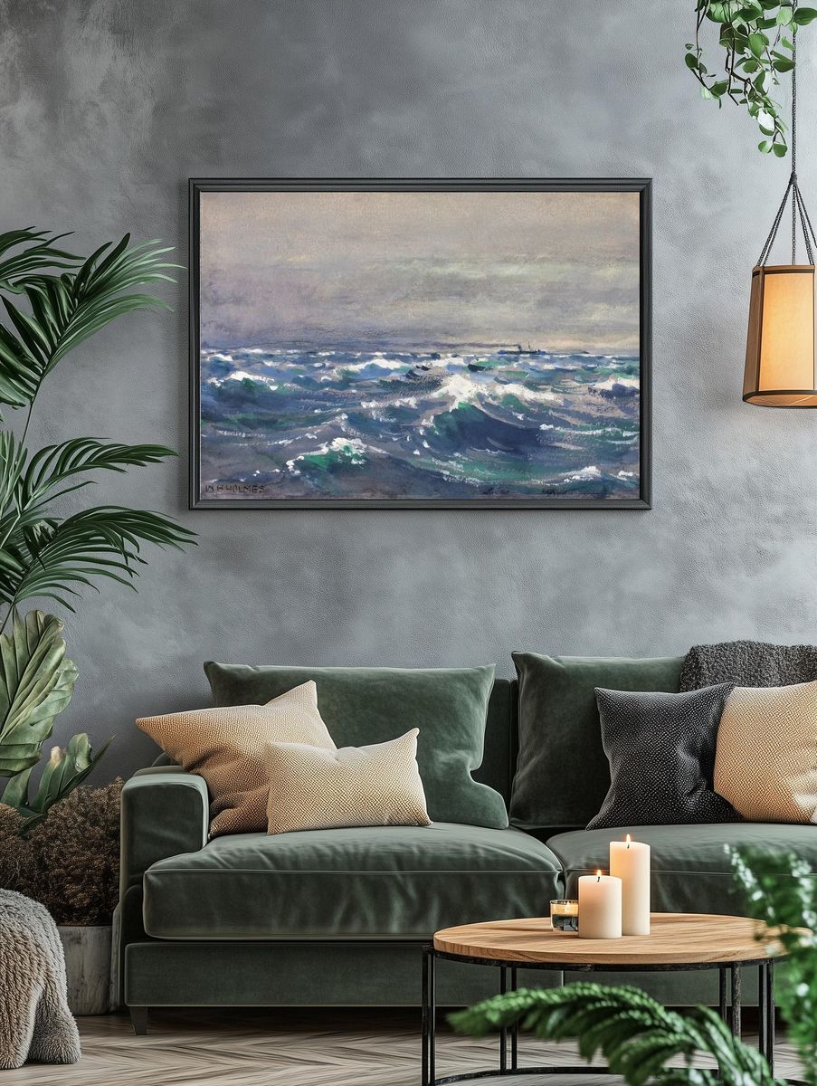 Stormy Sea — Fine Art Print. — room view 4