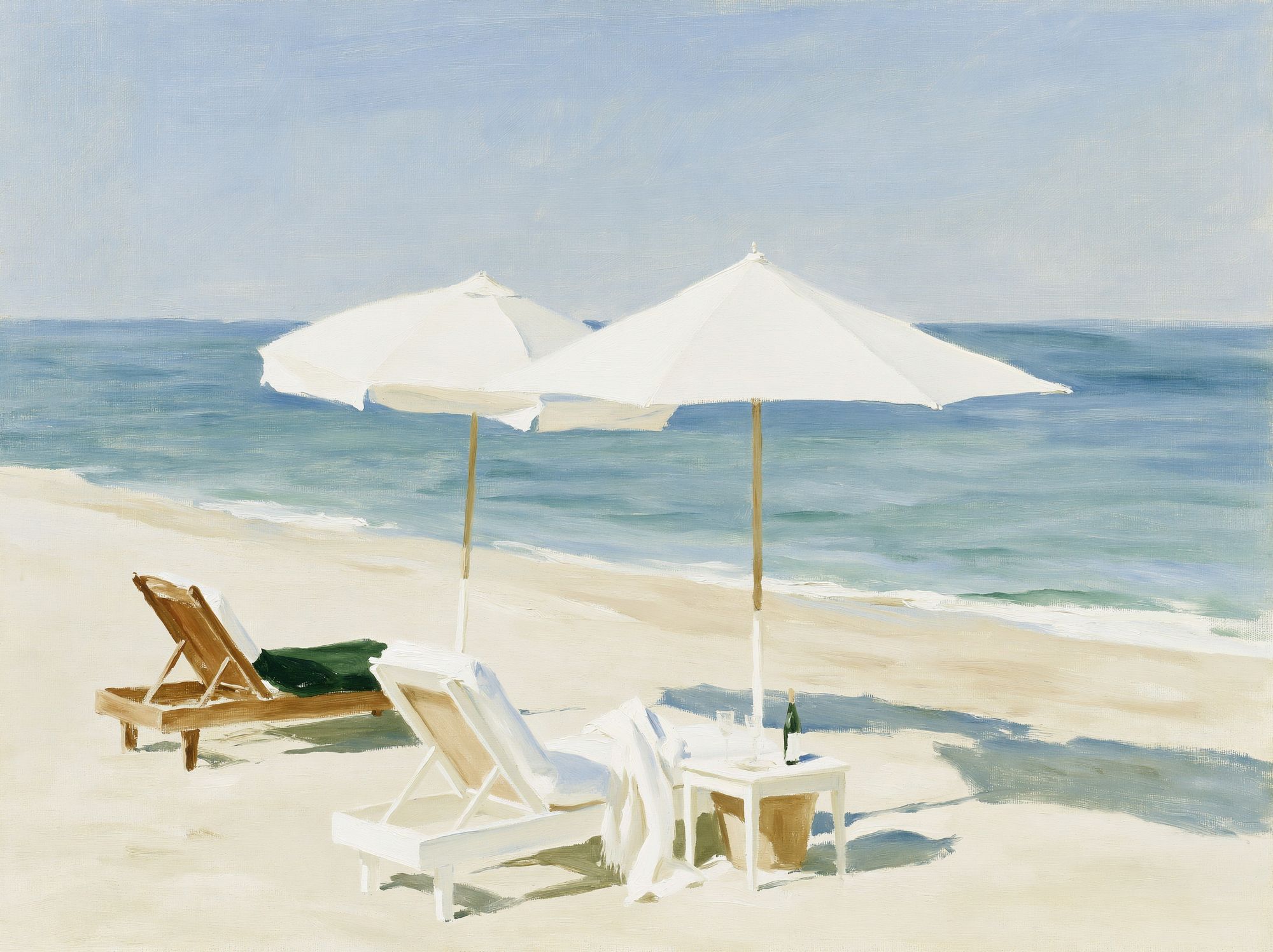 Seaside Umbrellas Fine-Art Print. poster — fine-art art