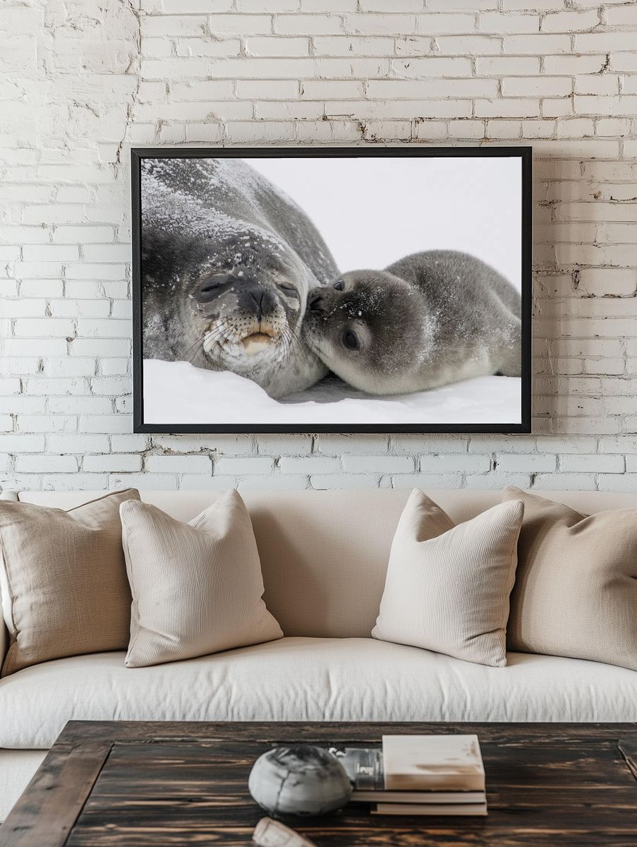 Adorable Seals — Wildlife Photography Print. — room view 1