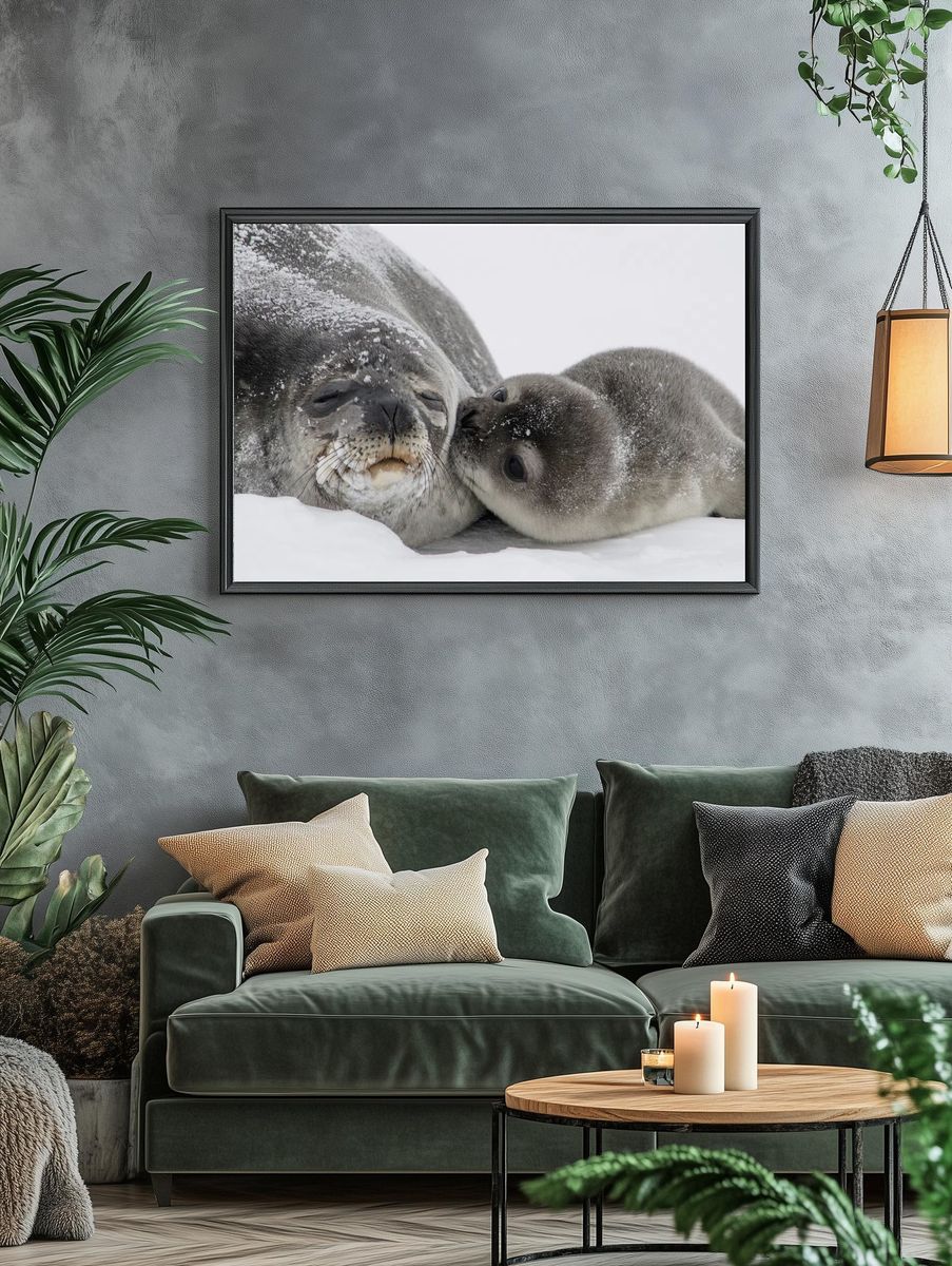 Adorable Seals — Wildlife Photography Print. — room view 4