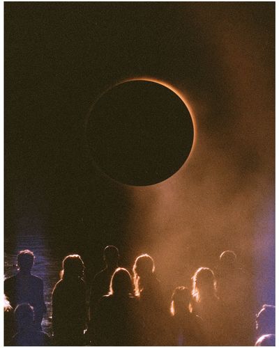 Solar Eclipse Crowd Photography Poster.