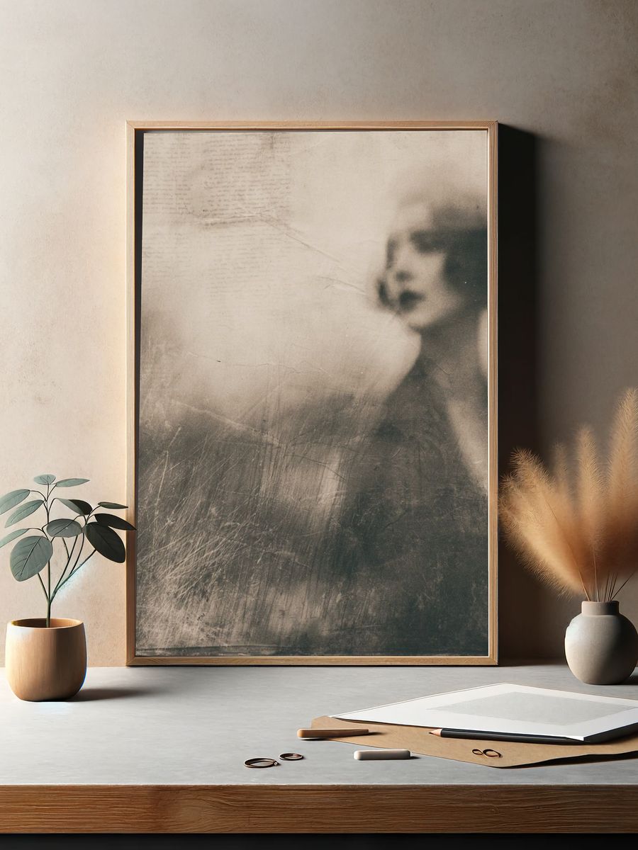 Dreamy Sepia Portrait Print. — room view 2
