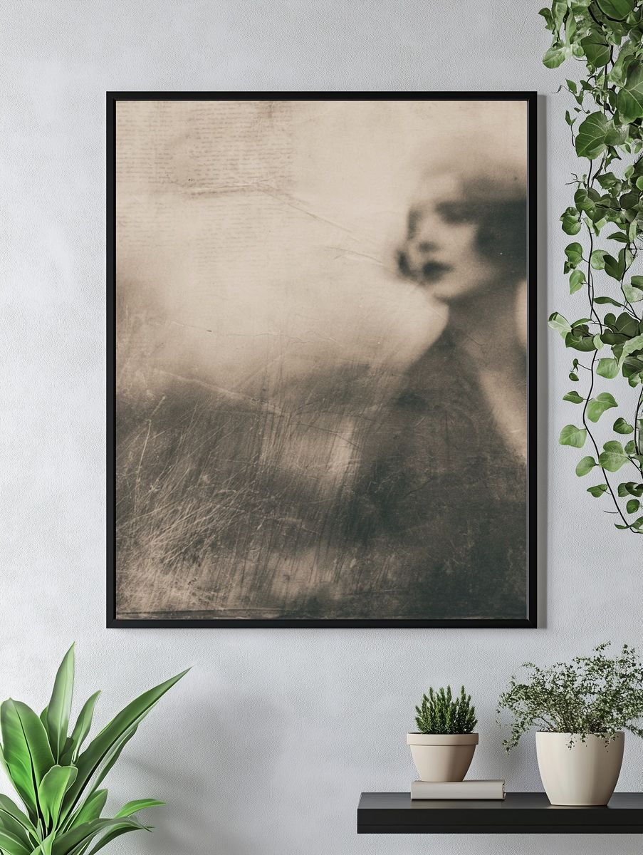 Dreamy Sepia Portrait Print. — room view 4