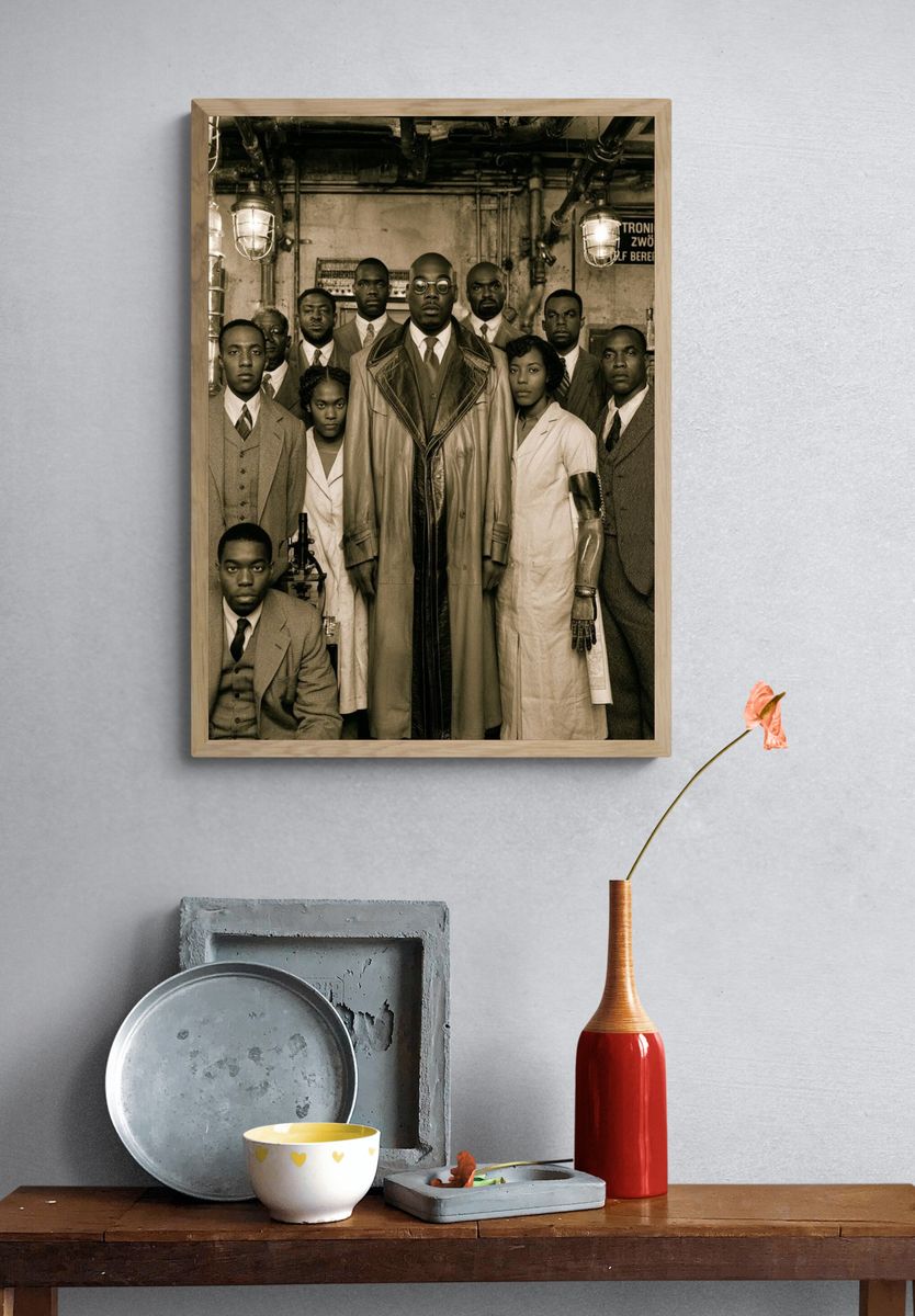 Sepia Ensemble Portrait Print. — room view 3