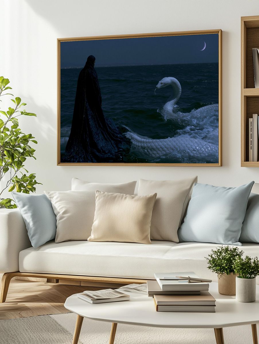 Moonlit Sea Serpent Poster. — room view 2