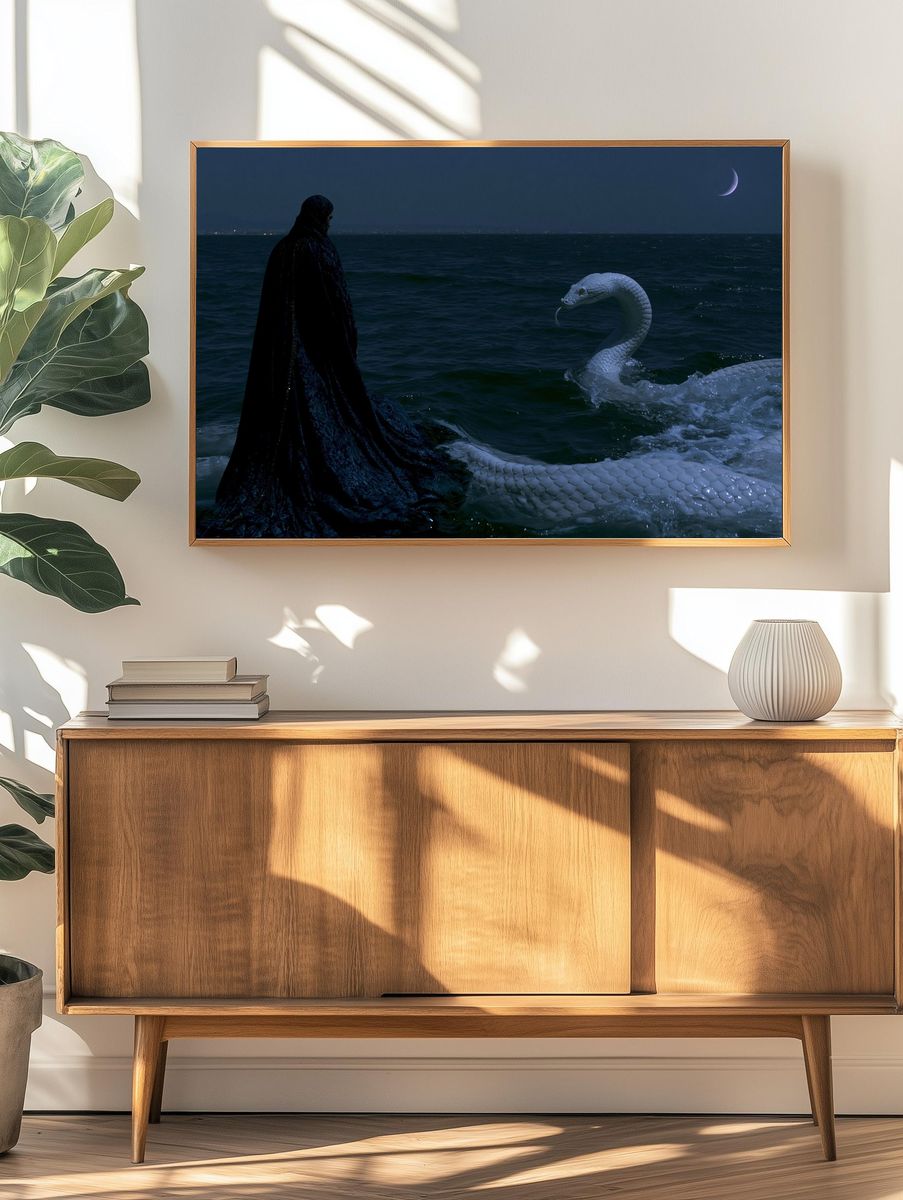 Moonlit Sea Serpent Poster. — room view 3