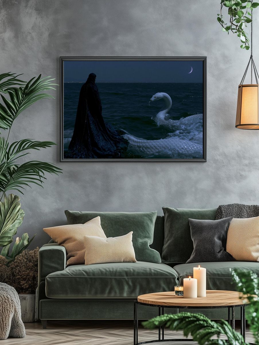 Moonlit Sea Serpent Poster. — room view 4