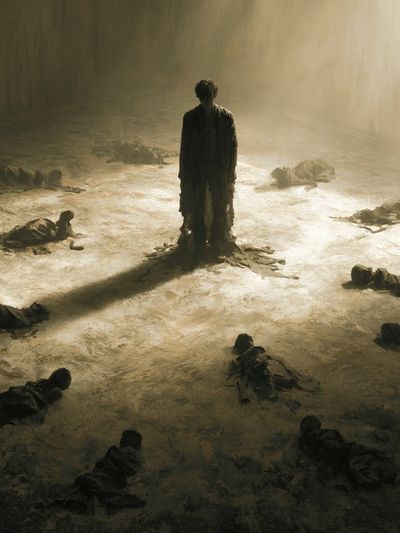 Surreal Figure in the Light Poster. poster