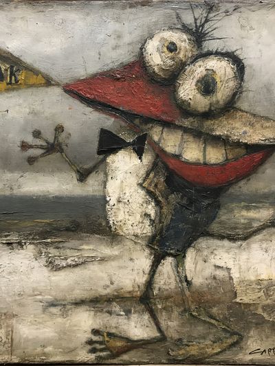 Surreal Bird Figure Fine-Art Poster.