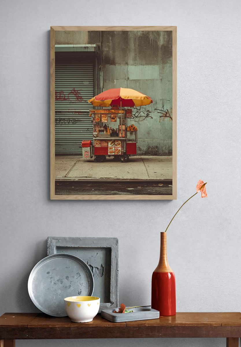 Street Food Cart — Photography Print. — room view 3