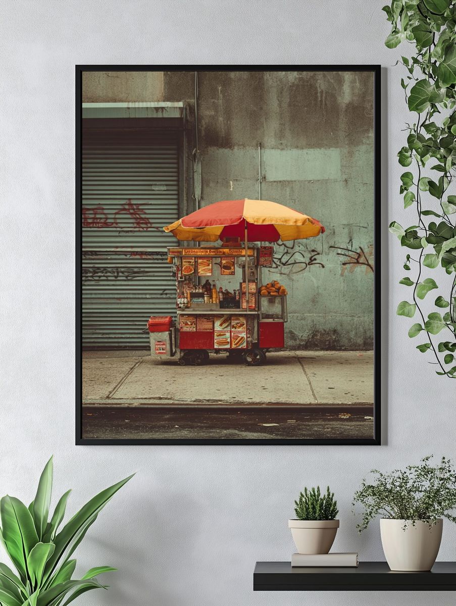 Street Food Cart — Photography Print. — room view 4