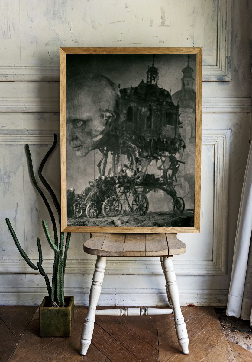 Surreal Gothic Face — Fine-Art Print. room preview