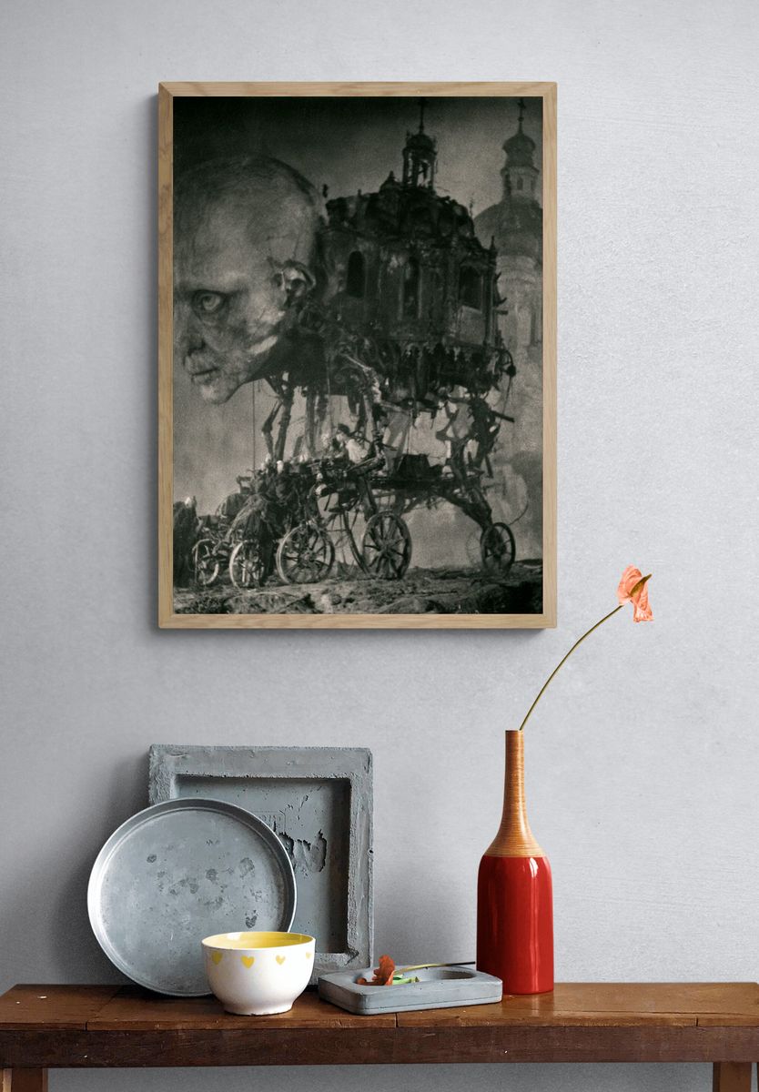 Surreal Gothic Face — Fine-Art Print. — room view 3
