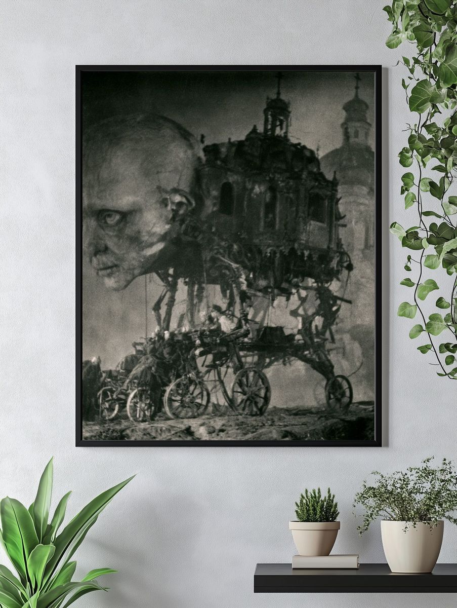 Surreal Gothic Face — Fine-Art Print. — room view 4