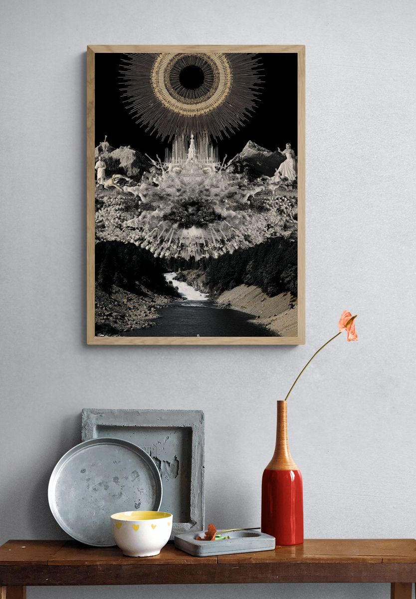 Surreal Landscape with Figures — Fine Art Print. — room view 3