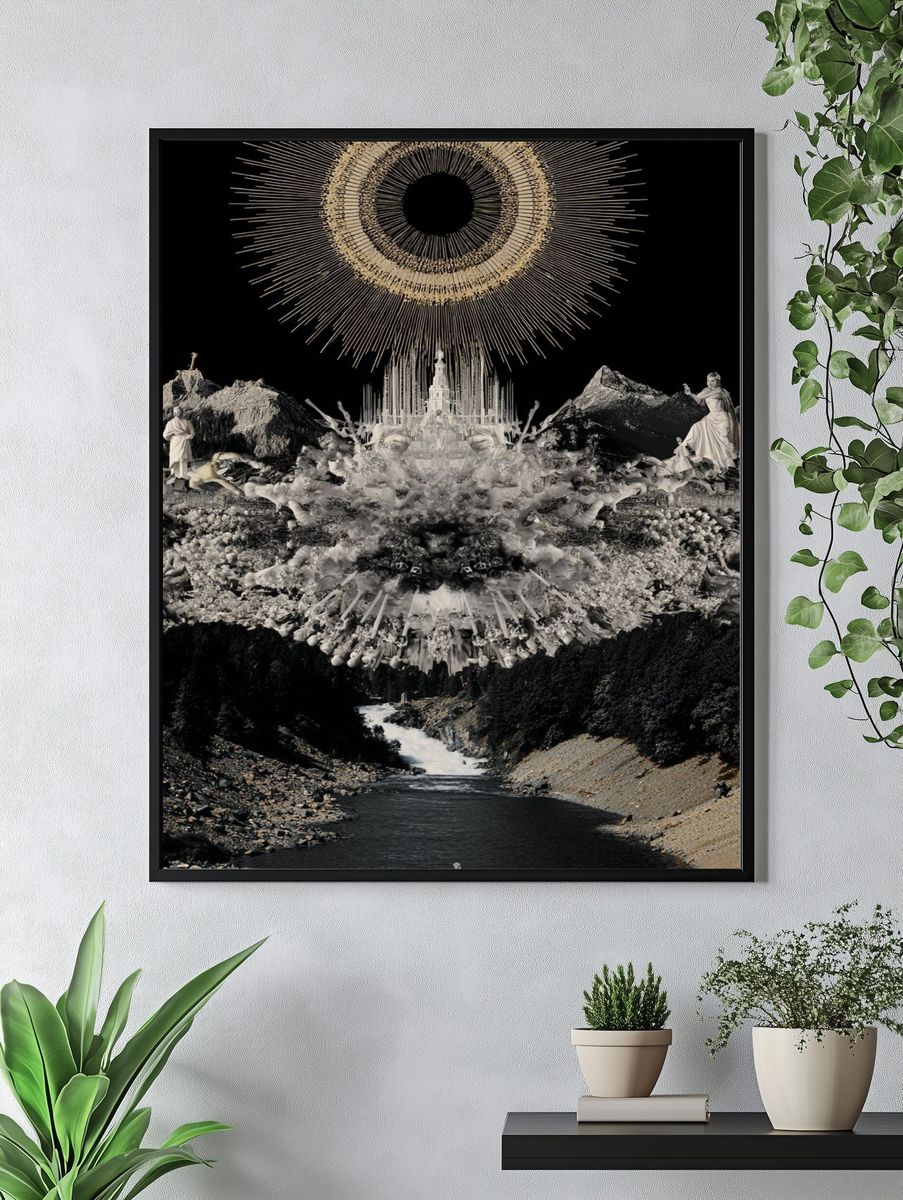 Surreal Landscape with Figures — Fine Art Print. — room view 4