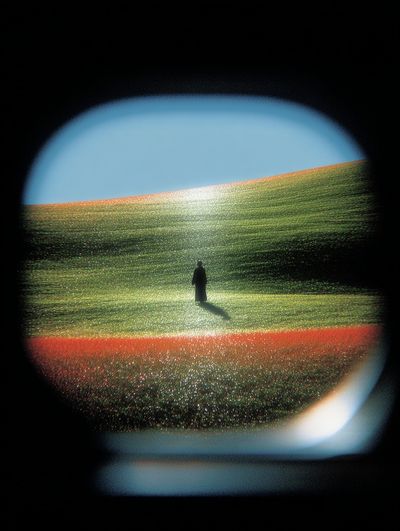 Surreal Lone Figure Landscape Print.