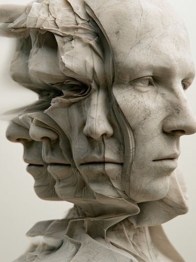 Surreal Marble Faces Fine-Art Print.