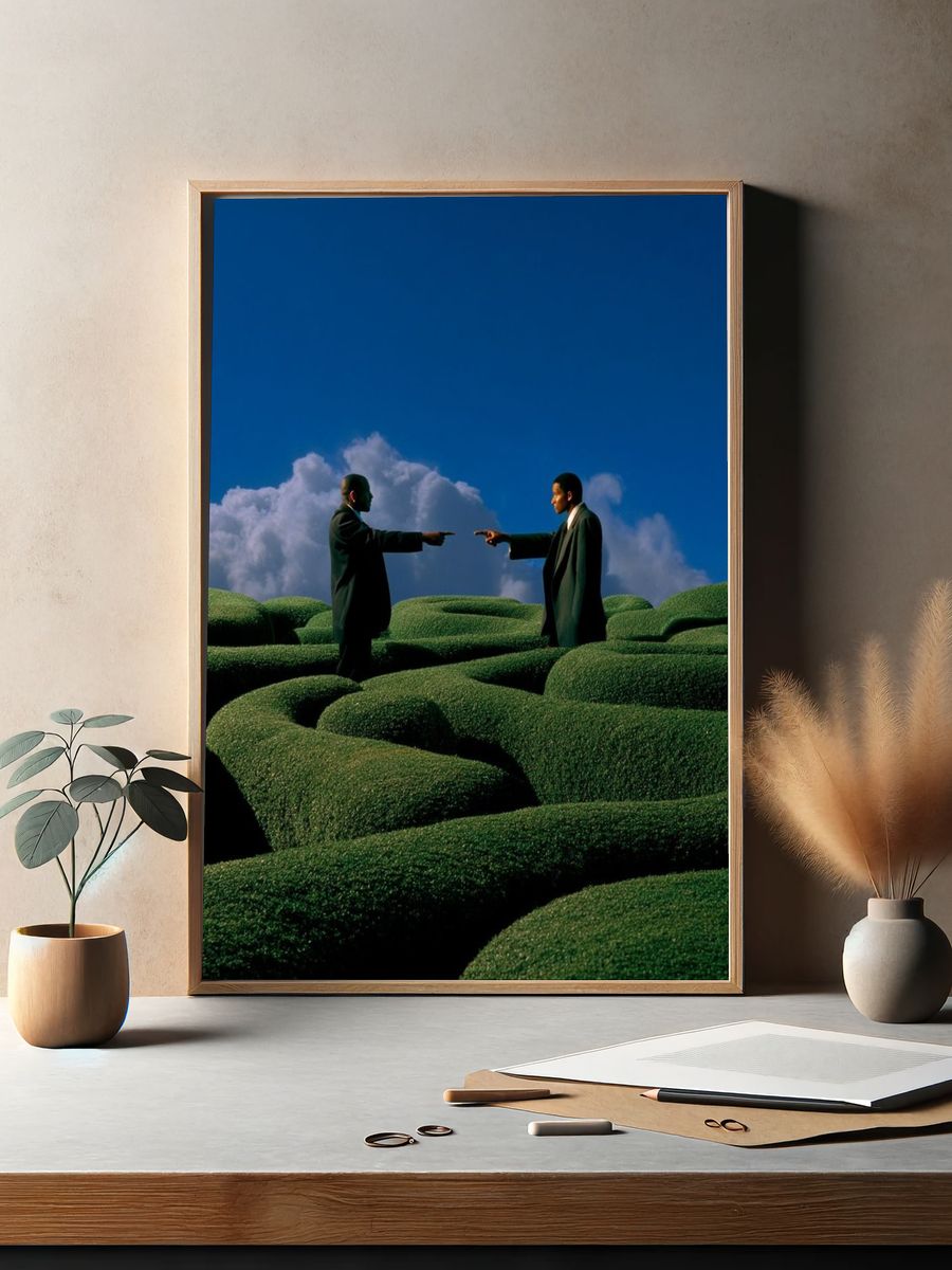 Surreal Garden Duel Print. — room view 2