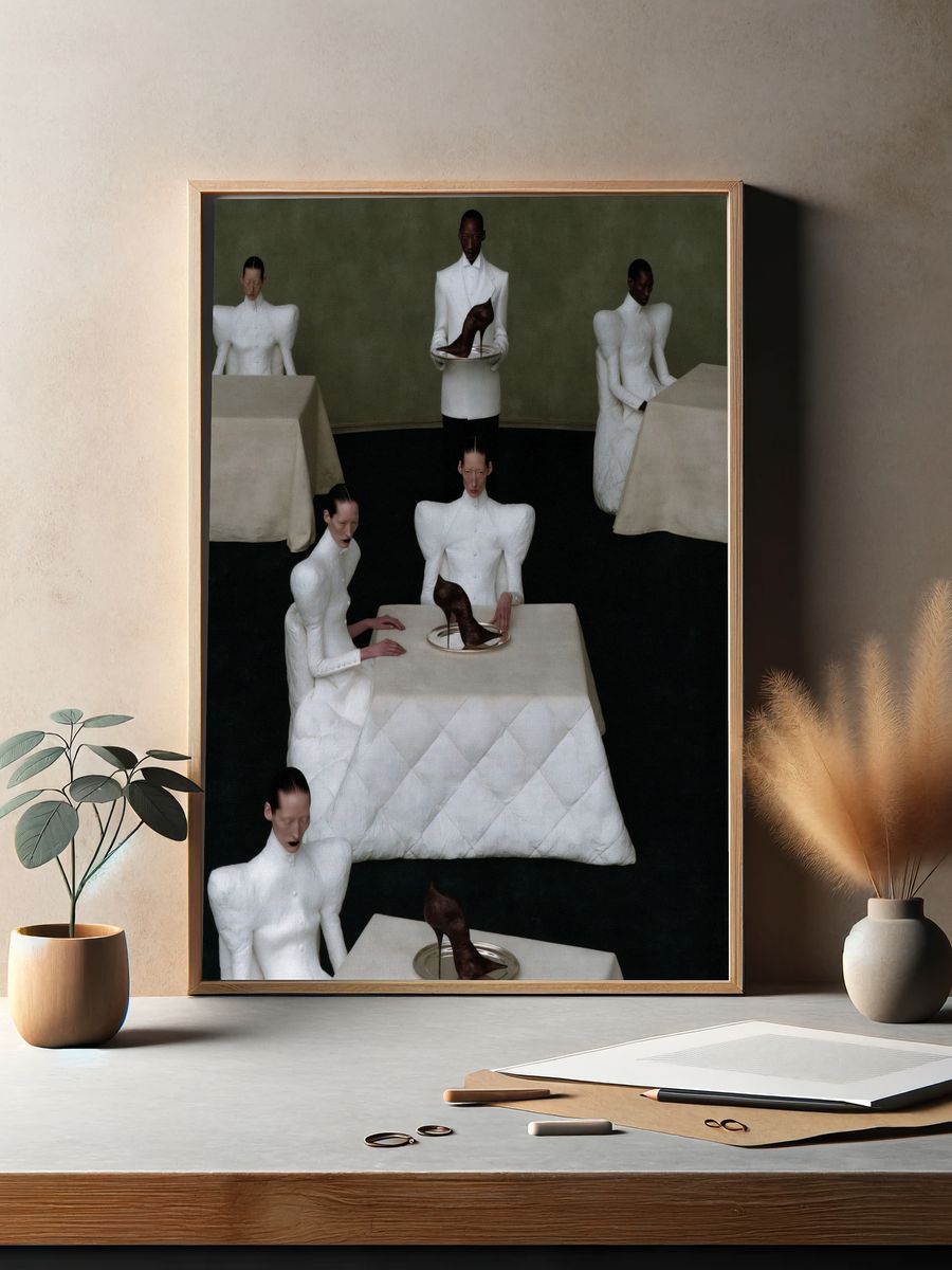 Surreal Fashion Dinner Photography Poster. — room view 2