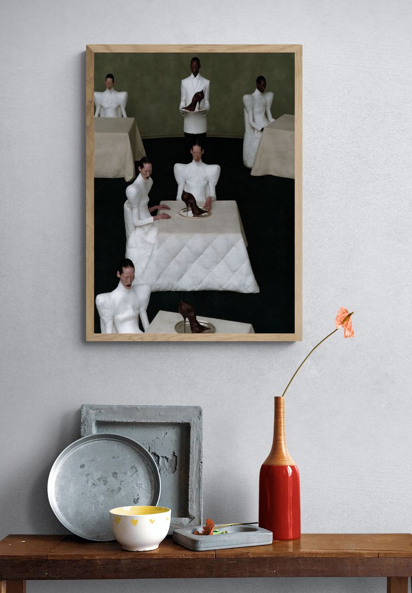 Surreal Fashion Dinner Photography Poster. — room view 3