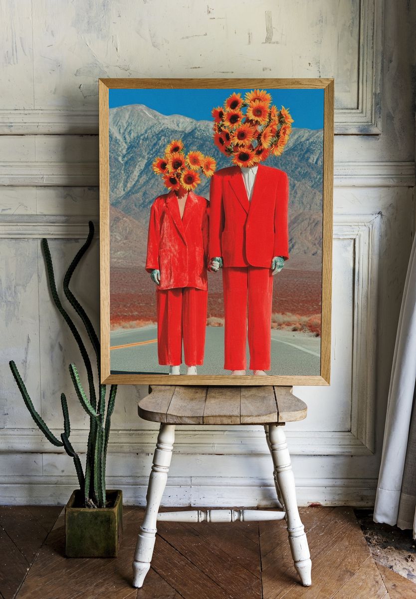 Sunflower Heads Fashion Poster. room preview