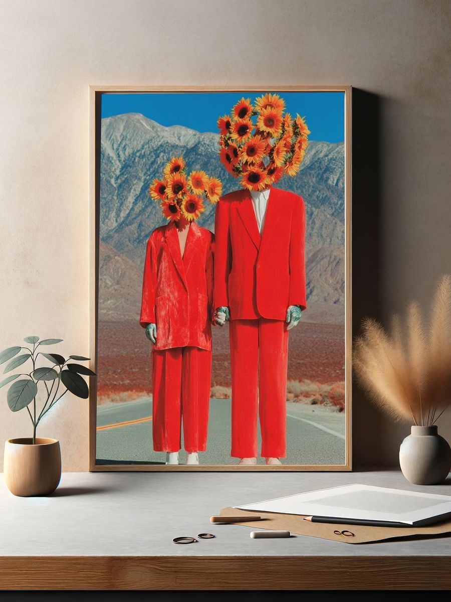 Sunflower Heads Fashion Poster. — room view 2