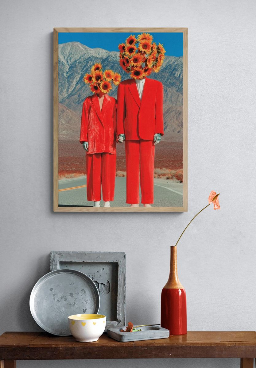 Sunflower Heads Fashion Poster. — room view 3