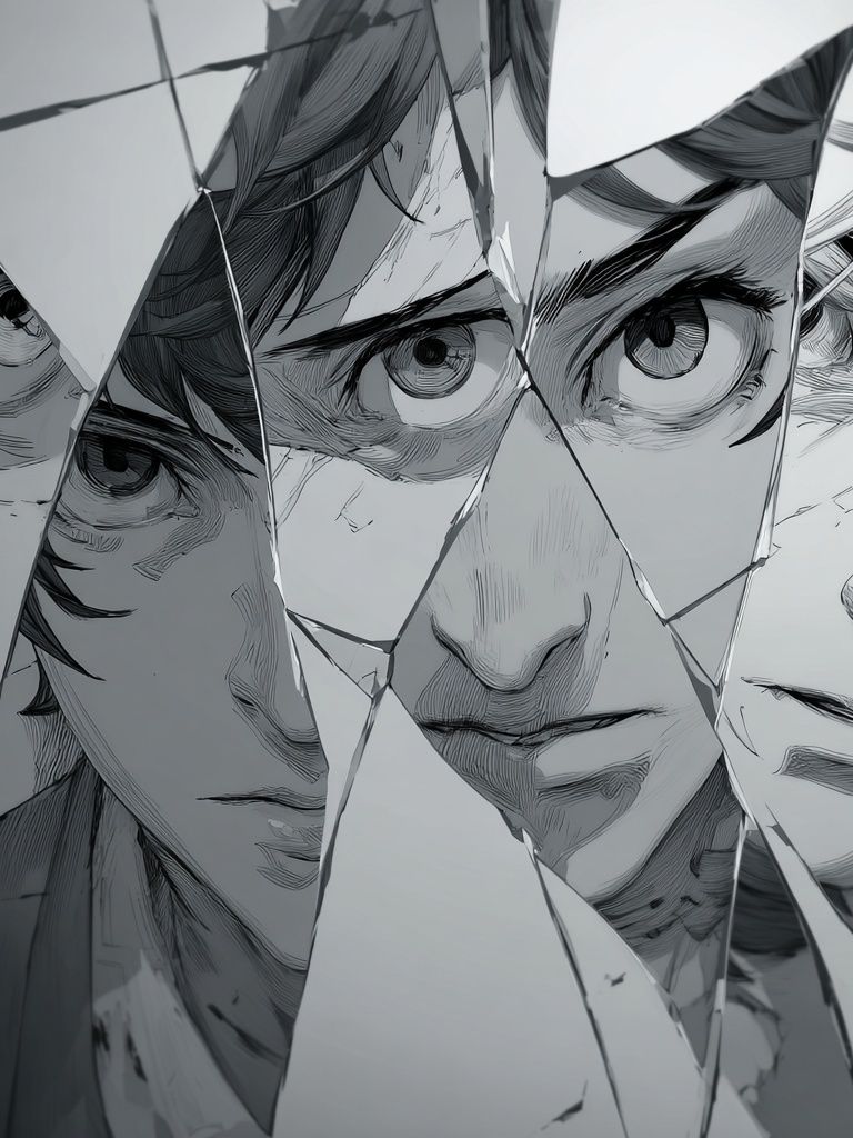 Shattered Faces Surrealism Print. poster detail