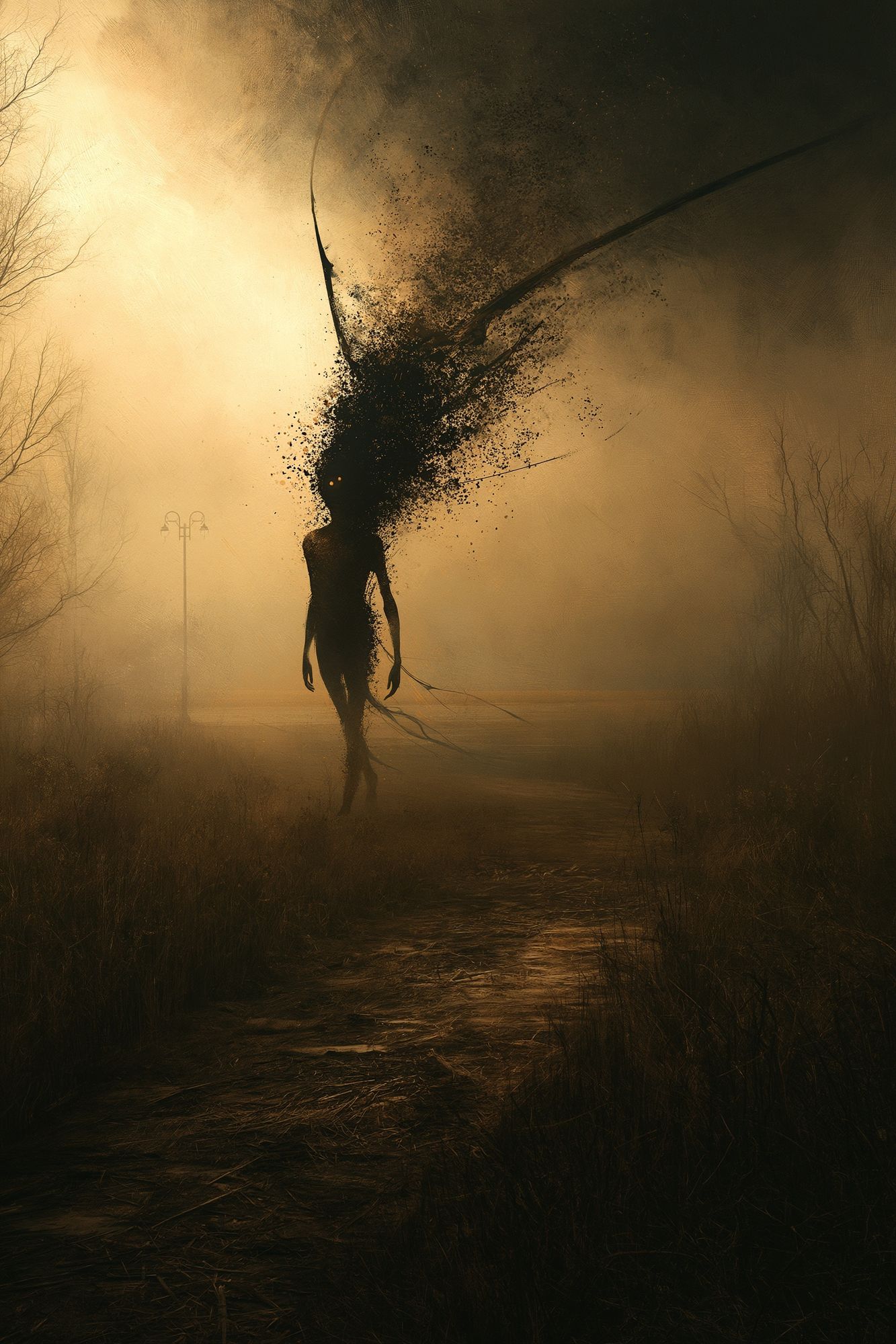 Surreal Shadow Figure Poster. poster detail
