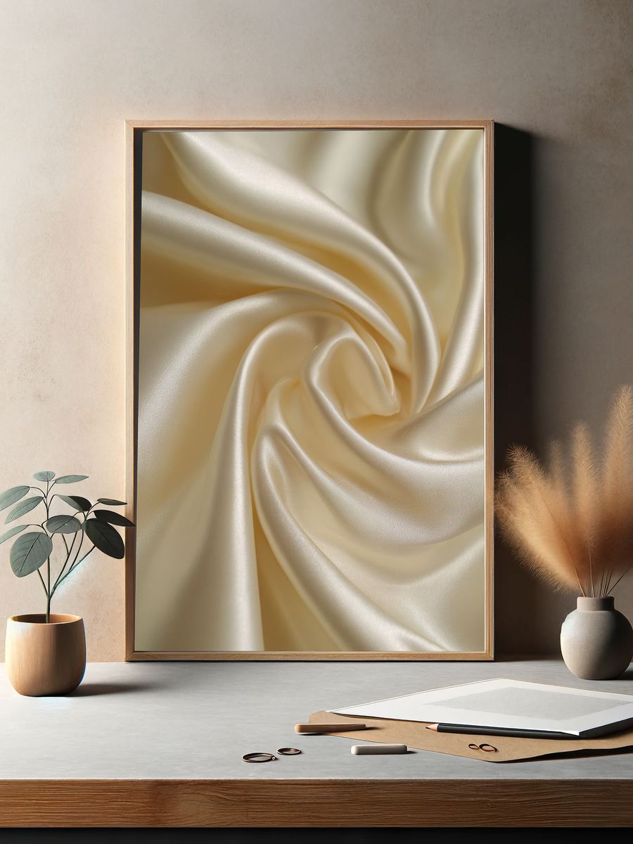 Silky Cream Fabric — Photography Print. — room view 2