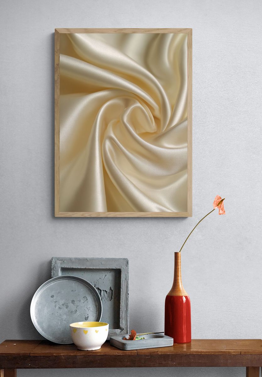 Silky Cream Fabric — Photography Print. — room view 3