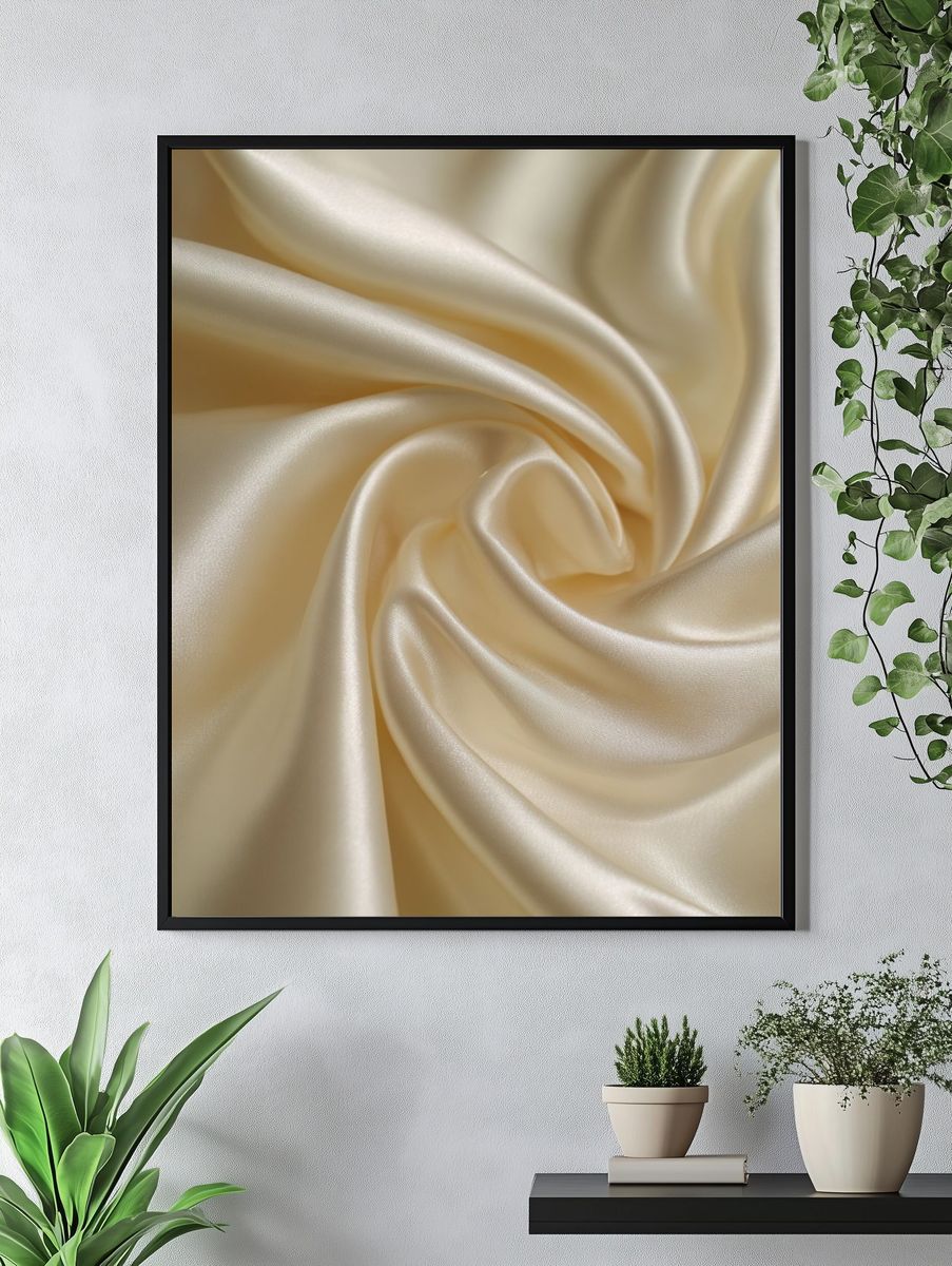 Silky Cream Fabric — Photography Print. — room view 4