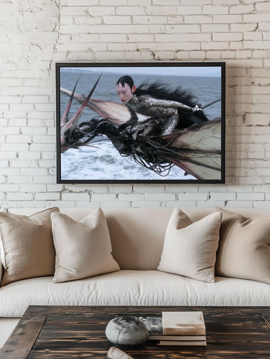 Surreal Sea Rider Fine-Art Print. — room view 1