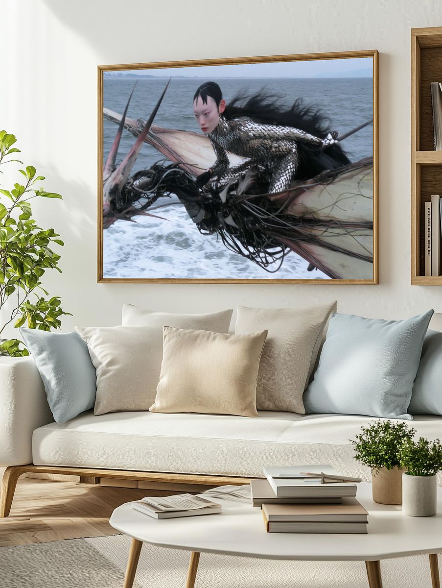 Surreal Sea Rider Fine-Art Print. — room view 2