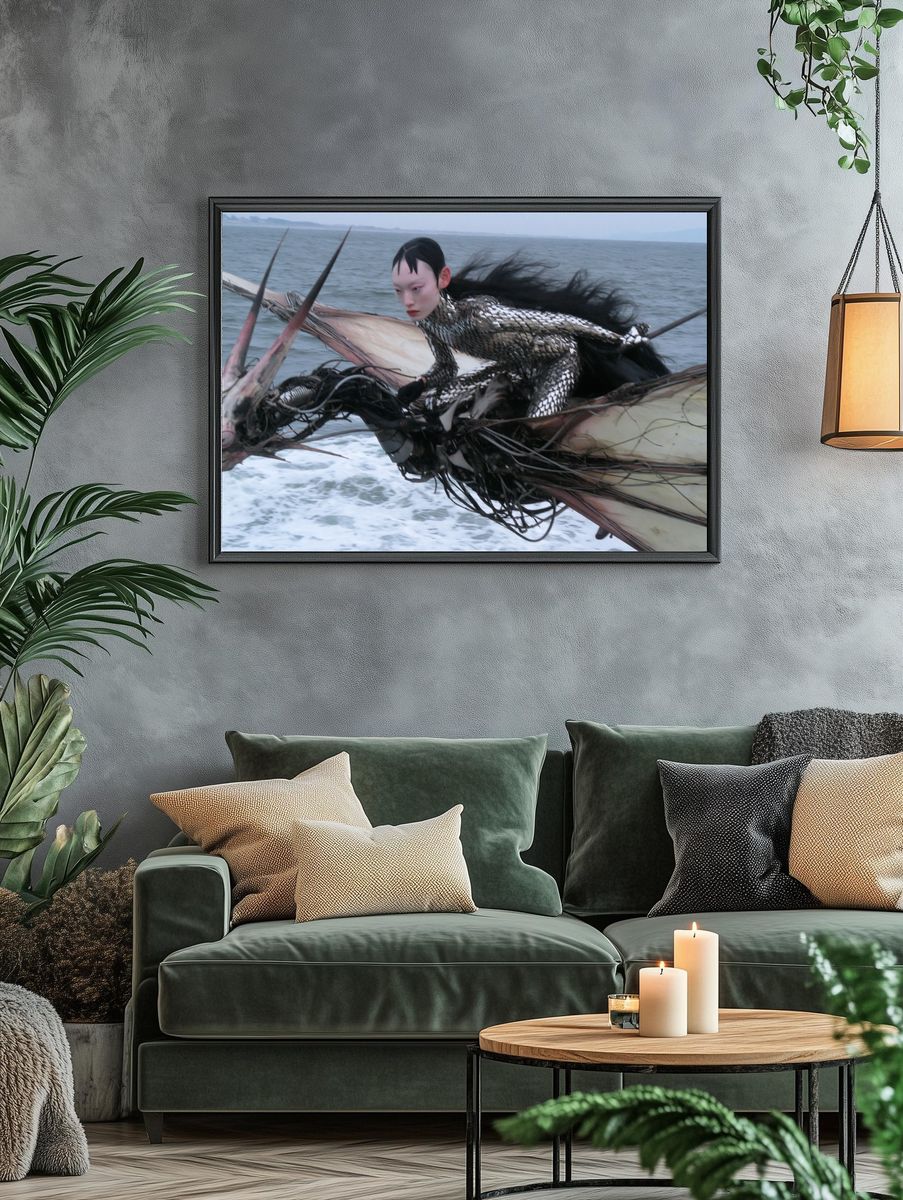 Surreal Sea Rider Fine-Art Print. — room view 4
